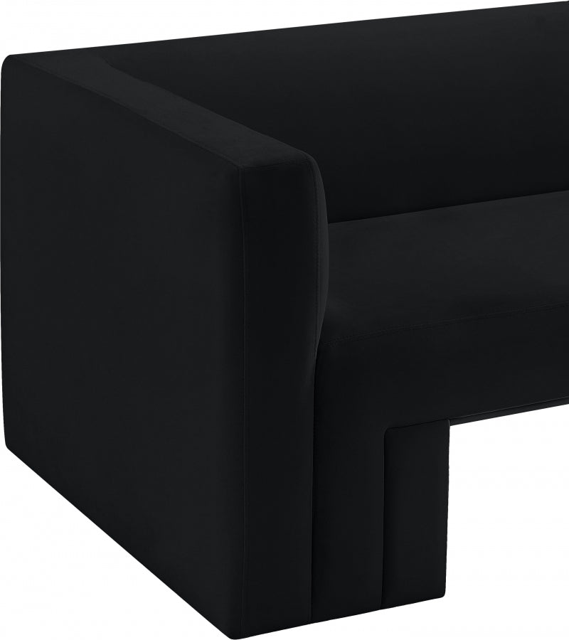 Henson Velvet Upholstered Chair in Black - 665Black-C