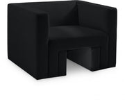 Henson Velvet Upholstered Chair in Black - 665Black-C