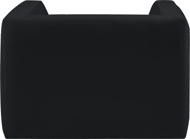 Henson Velvet Upholstered Chair in Black - 665Black-C