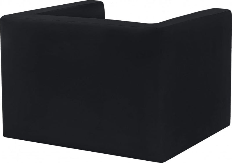 Henson Velvet Upholstered Chair in Black - 665Black-C