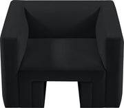 Henson Velvet Upholstered Chair in Black - 665Black-C