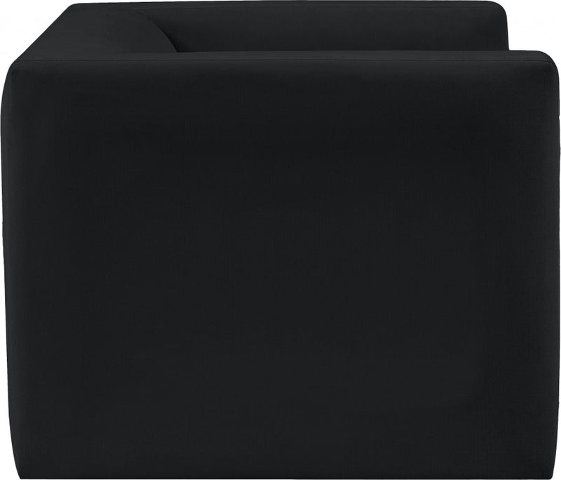 Henson Velvet Upholstered Chair in Black - 665Black-C