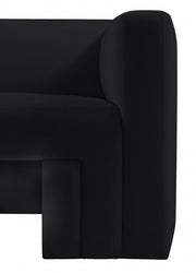 Henson Velvet Upholstered Chair in Black - 665Black-C