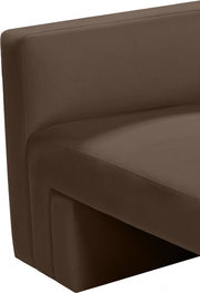 Henson Velvet Upholstered Chair in Brown - 665Brown-C