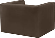 Henson Velvet Upholstered Chair in Brown - 665Brown-C