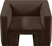 Henson Velvet Upholstered Chair in Brown - 665Brown-C