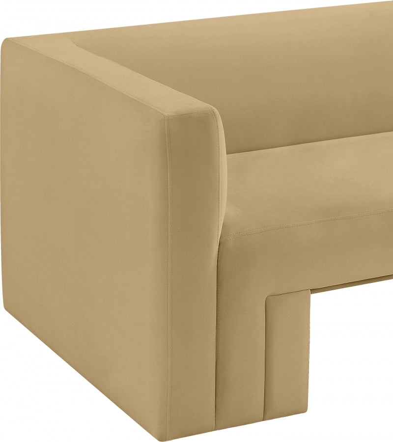 Henson Velvet Upholstered Chair in Camel - 665Camel-C