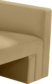 Henson Velvet Upholstered Chair in Camel - 665Camel-C