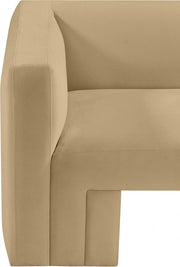 Henson Velvet Upholstered Chair in Camel - 665Camel-C
