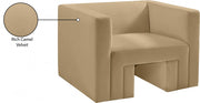 Henson Velvet Upholstered Chair in Camel - 665Camel-C