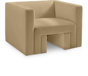 Henson Velvet Upholstered Chair in Camel - 665Camel-C