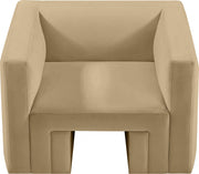Henson Velvet Upholstered Chair in Camel - 665Camel-C
