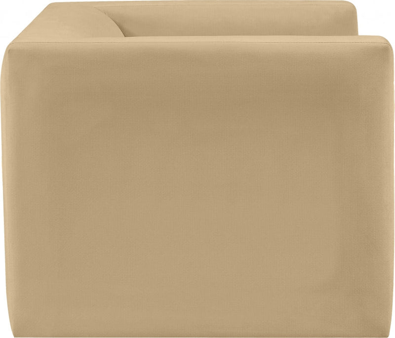 Henson Velvet Upholstered Chair in Camel - 665Camel-C