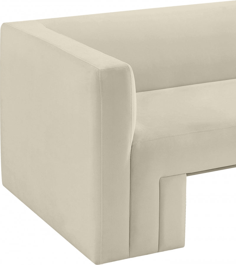 Henson Velvet Upholstered Chair in Cream - 665Cream-C