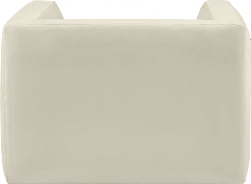 Henson Velvet Upholstered Chair in Cream - 665Cream-C