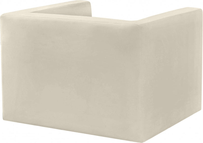 Henson Velvet Upholstered Chair in Cream - 665Cream-C