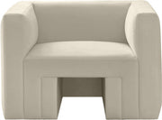 Henson Velvet Upholstered Chair in Cream - 665Cream-C