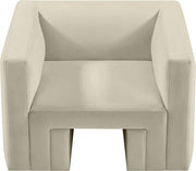 Henson Velvet Upholstered Chair in Cream - 665Cream-C