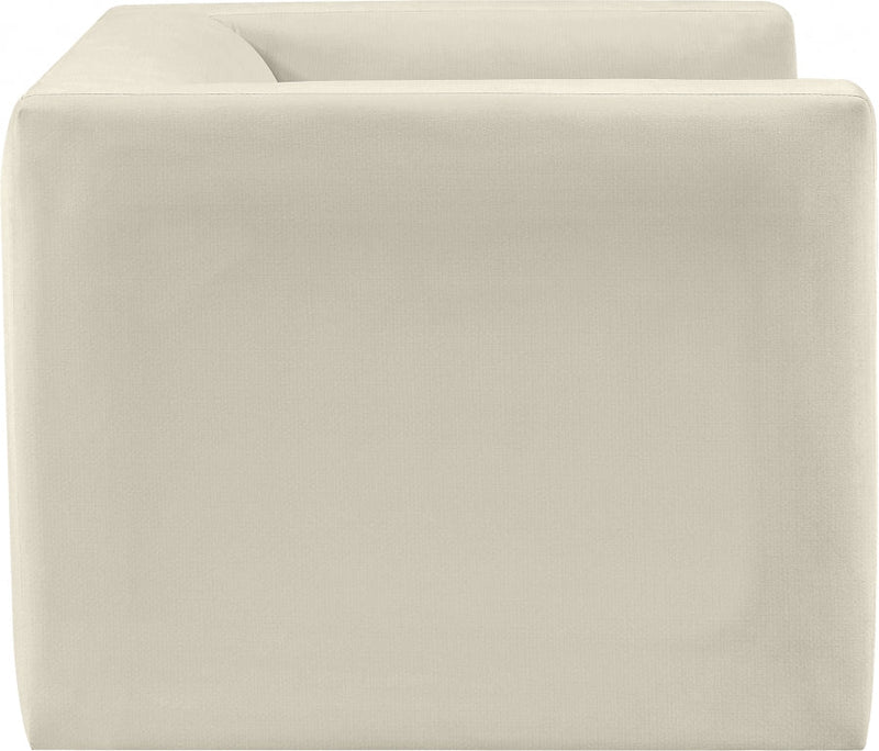 Henson Velvet Upholstered Chair in Cream - 665Cream-C