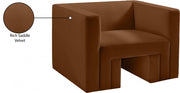 Henson Velvet Upholstered Chair in Saddle - 665Saddle-C