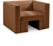 Henson Velvet Upholstered Chair in Saddle - 665Saddle-C