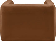 Henson Velvet Upholstered Chair in Saddle - 665Saddle-C