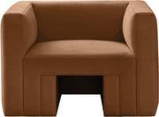 Henson Velvet Upholstered Chair in Saddle - 665Saddle-C