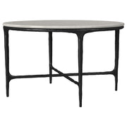 Hermas 2-piece Round Marble Coffee and End Table Set White - 710738-S2