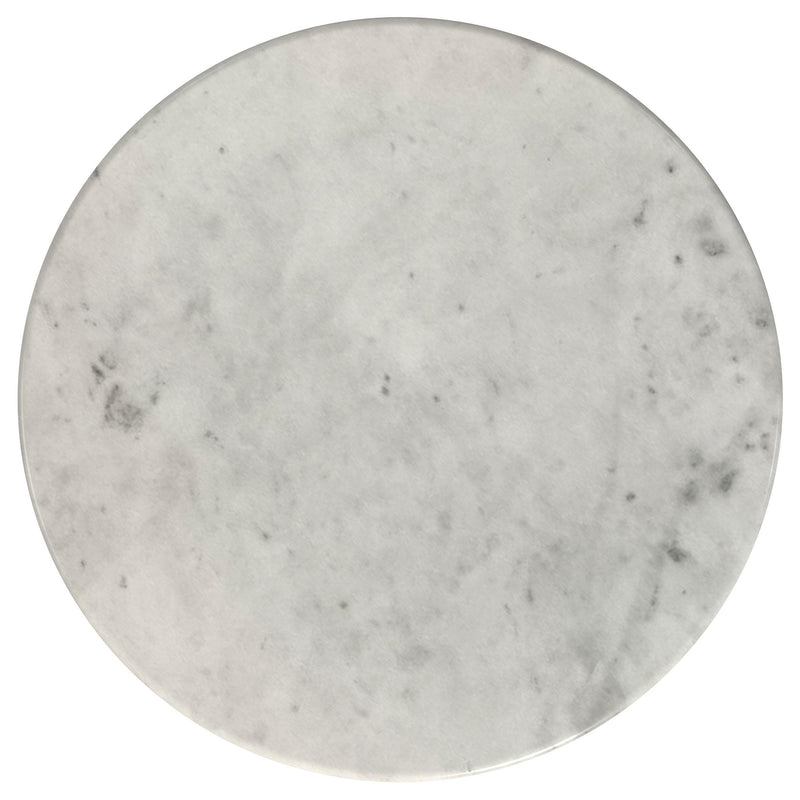 Hermas 2-piece Round Marble Coffee and End Table Set White - 710738-S2