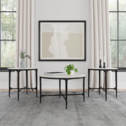 Hermas 3-piece Round Marble Coffee and End Table Set White - 710738-S3