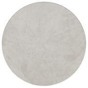 Hermas Round Genuine Marble Top Metal Coffee Table White - 710738
