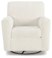 Herstow Ivory Swivel Glider Accent Chair - A3000365