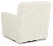 Herstow Ivory Swivel Glider Accent Chair - A3000365