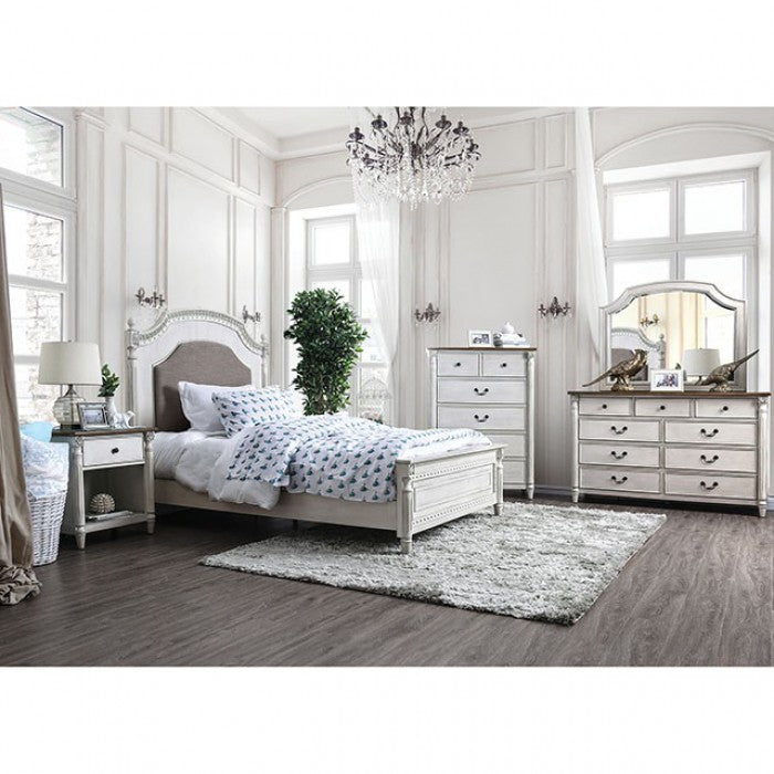 Hesperia Antique White Mirror - CM7441M