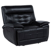 Hewitt Leather Upholstered Dual Power Recliner Chair Black - 609613PP
