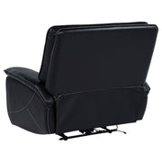 Hewitt Leather Upholstered Dual Power Recliner Chair Black - 609613PP