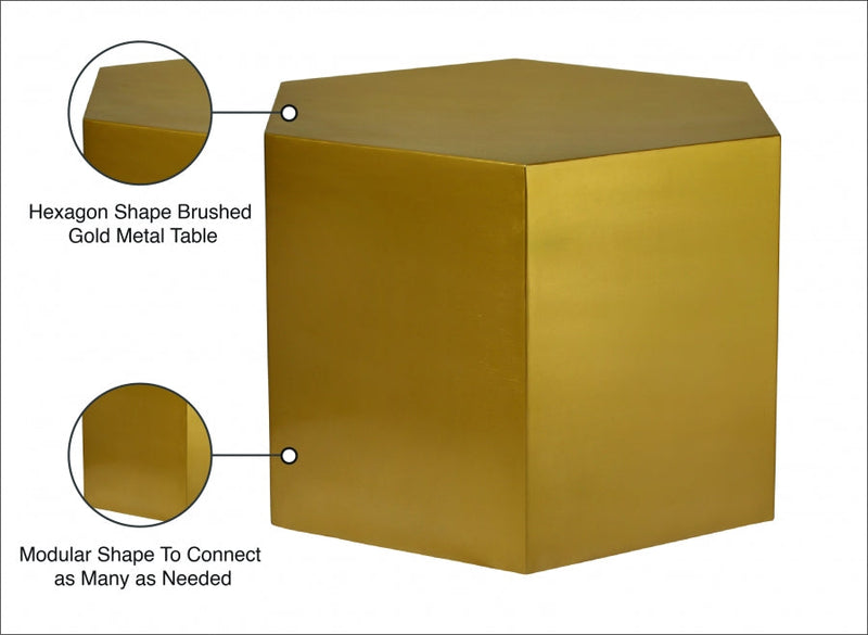 Hexagon Iron Modular Coffee Table in Gold - 292-CT
