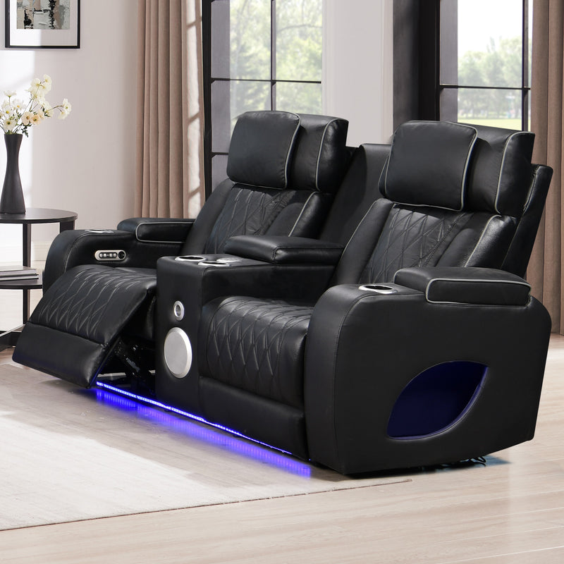 Hialeah Black Loveseat - HIALEAH-BLK-LS