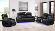 Hialeah Black Sofa & Loveseat & Chair - HIALEAH-BK-SLC