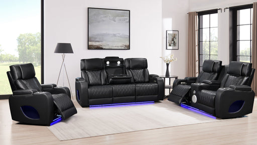 Hialeah Black Sofa & Loveseat & Chair - HIALEAH-BK-SLC
