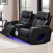 Hialeah Black Sofa & Loveseat & Chair - HIALEAH-BK-SLC