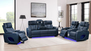 Hialeah Blue Sofa & Loveseat & Chair - HIALEAH-BL-SLC