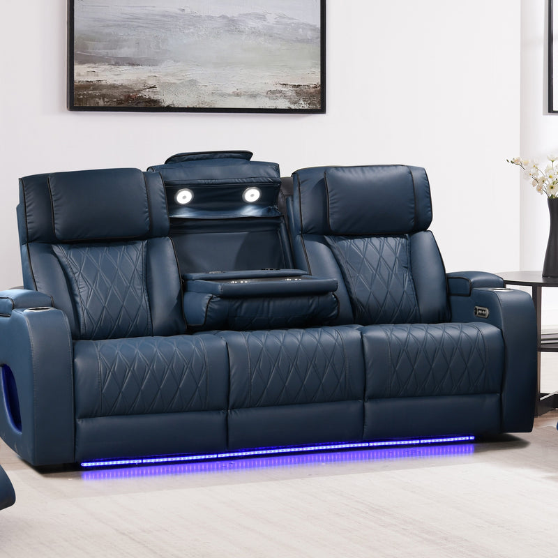 Hialeah Blue Sofa & Loveseat & Chair - HIALEAH-BL-SLC