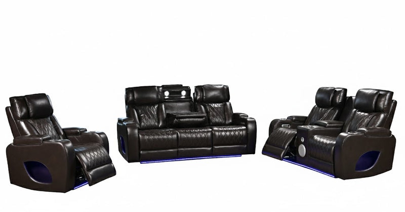 Hialeah Brown Sofa & Loveseat & Chair - HIALEAH-BN-SLC