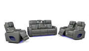 Hialeah Gray Sofa & Loveseat & Chair - HIALEAH-GY-SLC