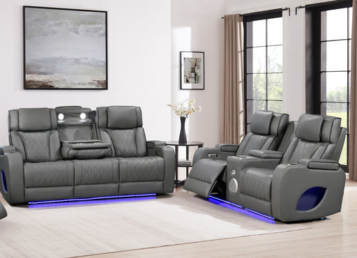 Hialeah Gray Sofa & Loveseat - HIALEAH-GY-SLS