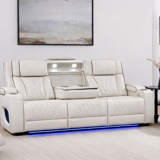 Hialeah White Sofa - HIALEAH-WH-SF