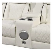 Hialeah White Sofa & Loveseat & Chair - HIALEAH-WT-SLC