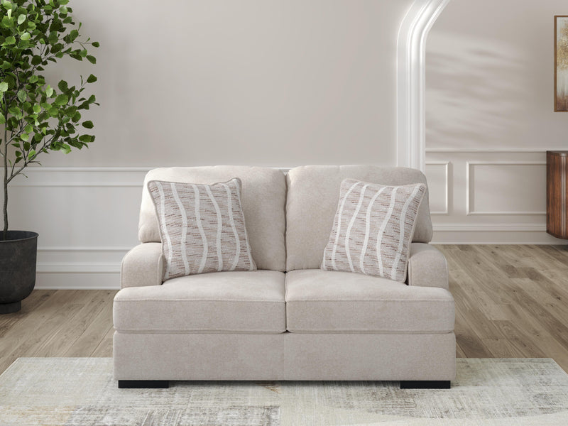High Profile Taupe Loveseat - 5990235