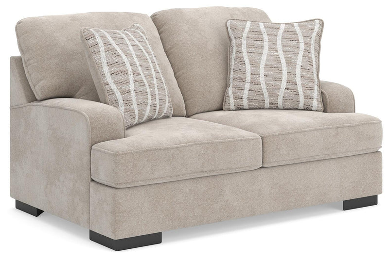 High Profile Taupe Loveseat - 5990235